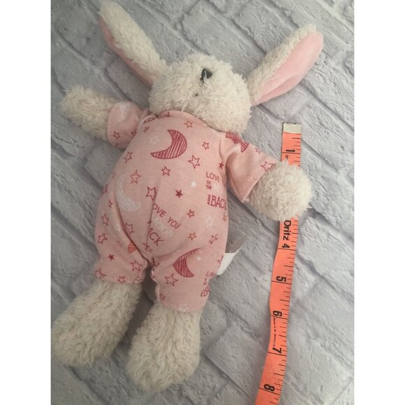 9” Nat & Jules Jammie Pals Pink Bunny Rabbit Plush Love You to the Moon and Back - Picture 4 of 5